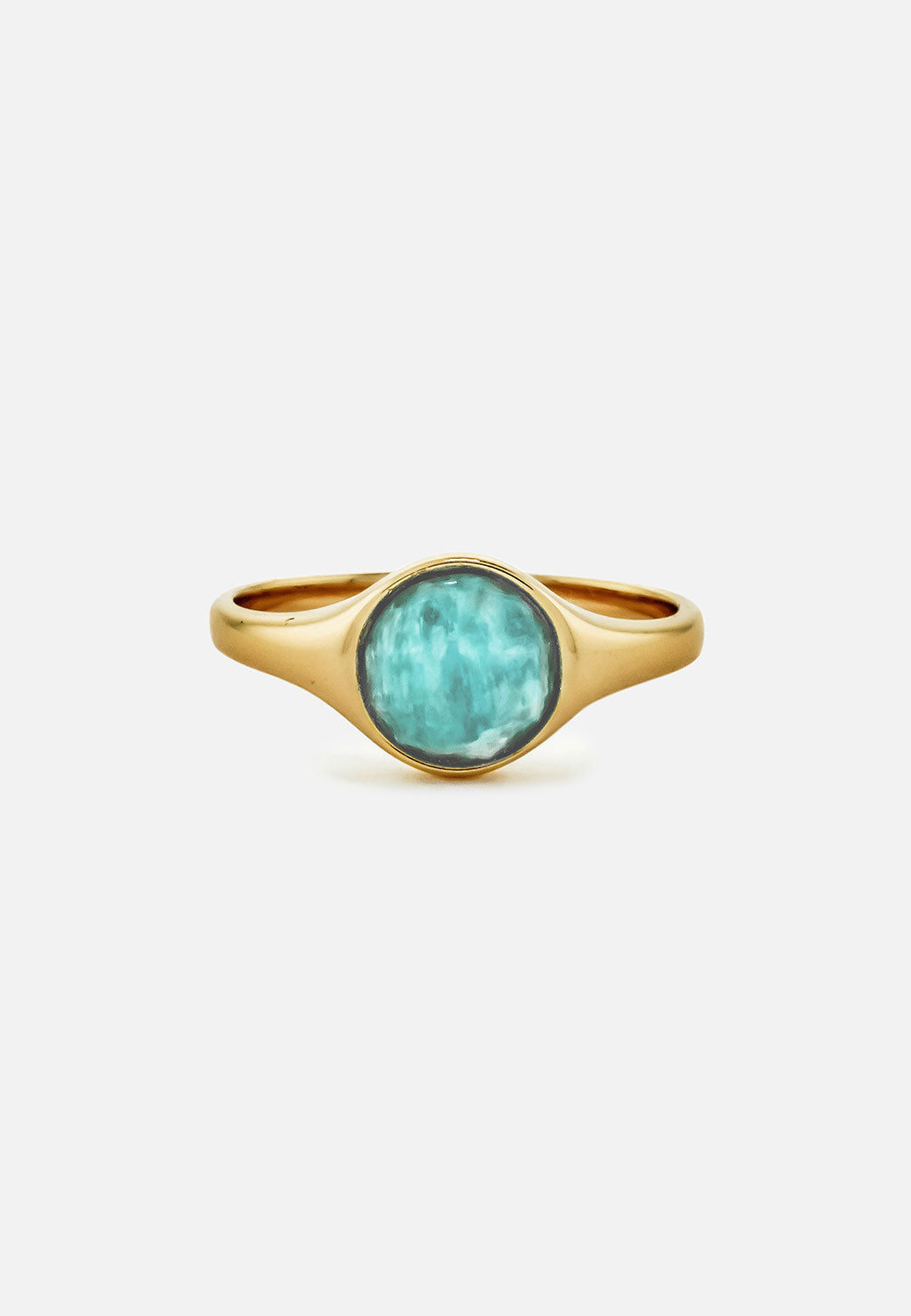 Amara Amazonite Signet Ring