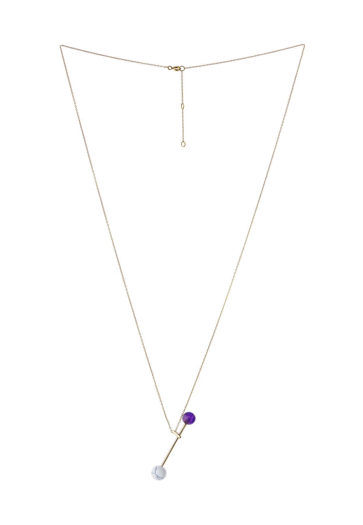 Drexel Stone Barbell Necklace
