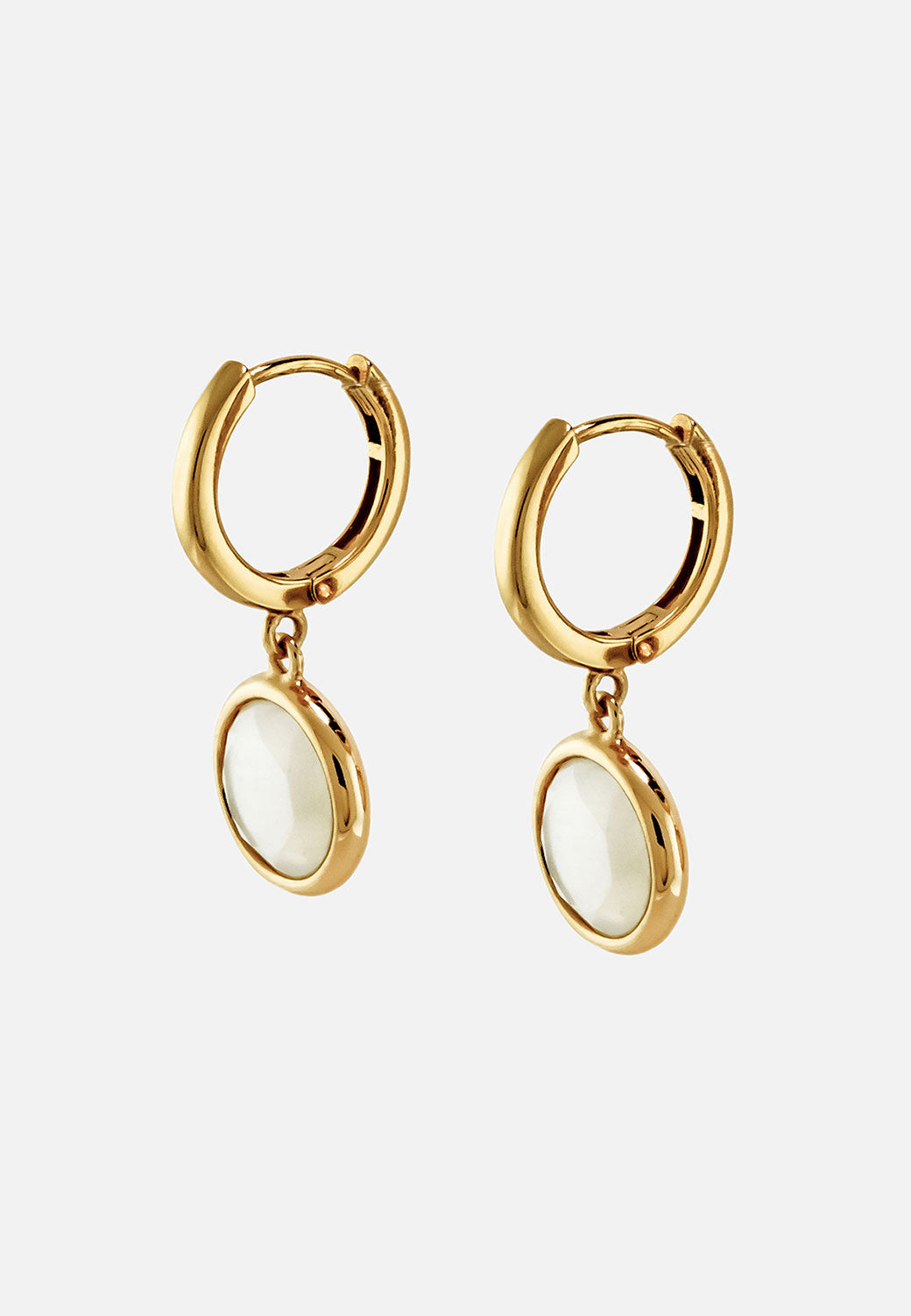 Cara Moonstone Huggie Hoops