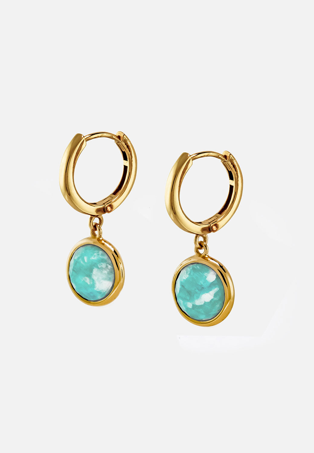 Amara Amazonite Huggie Hoops