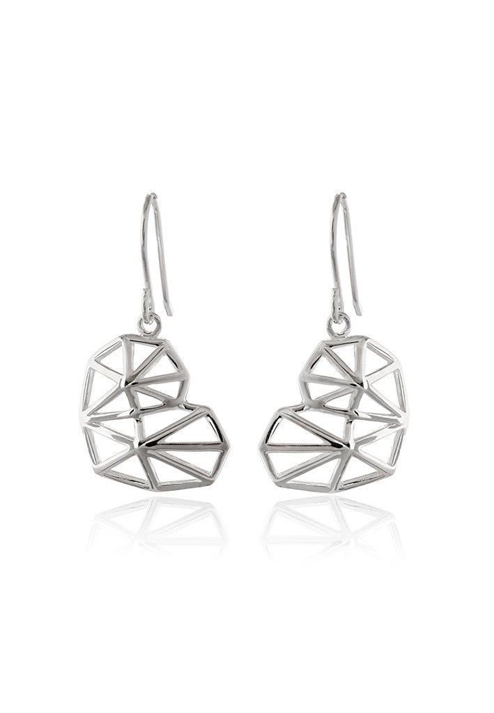 Geo Heart Earrings
