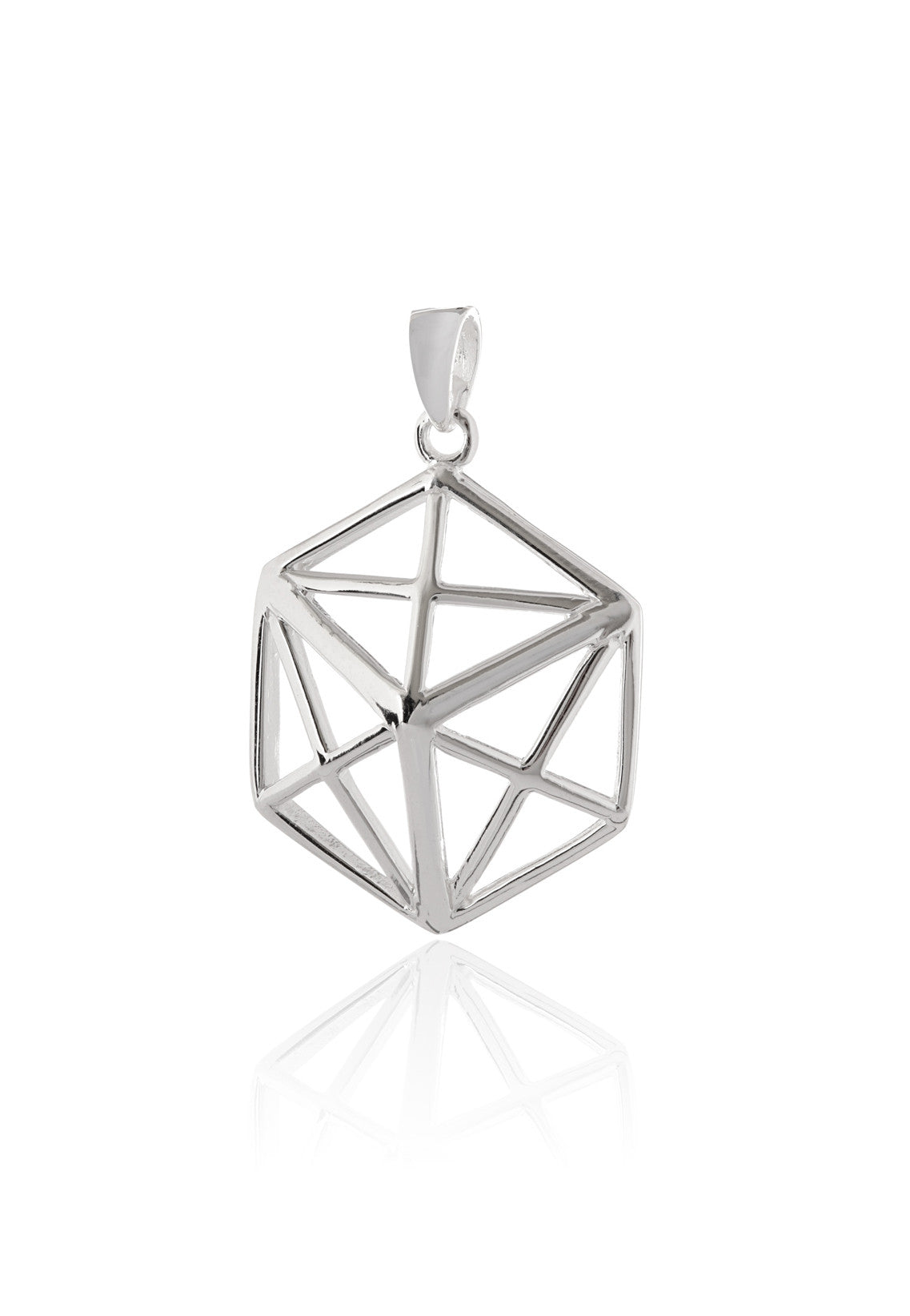 Geo Hex Pendant Necklace
