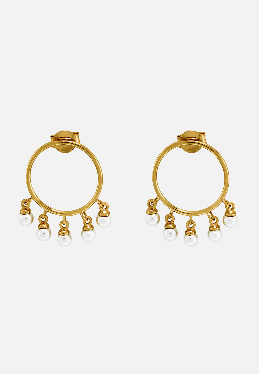 Molly Pearl Front Facing Hoops