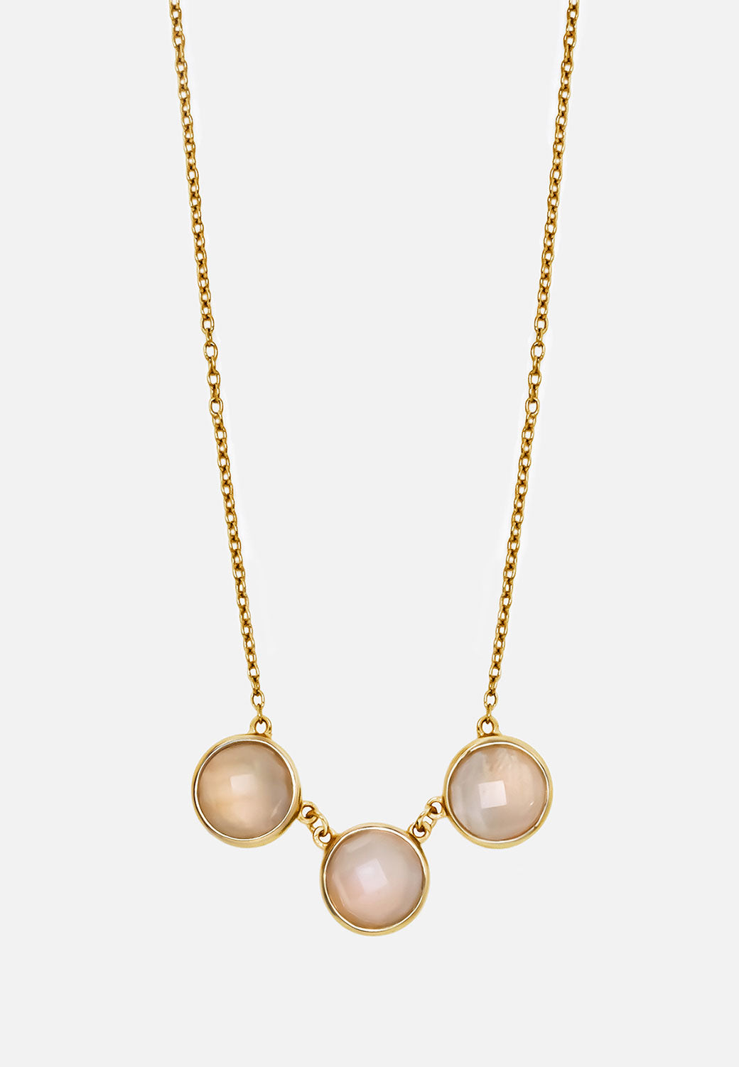 Cara Three Moonstone Necklace