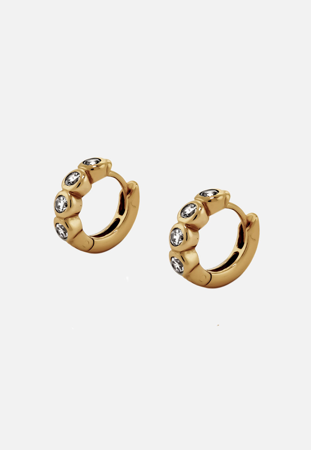 Sophie White CZ Huggie Hoops