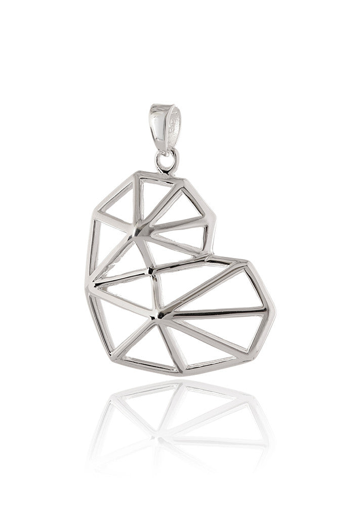 Geo Heart Pendant Necklace